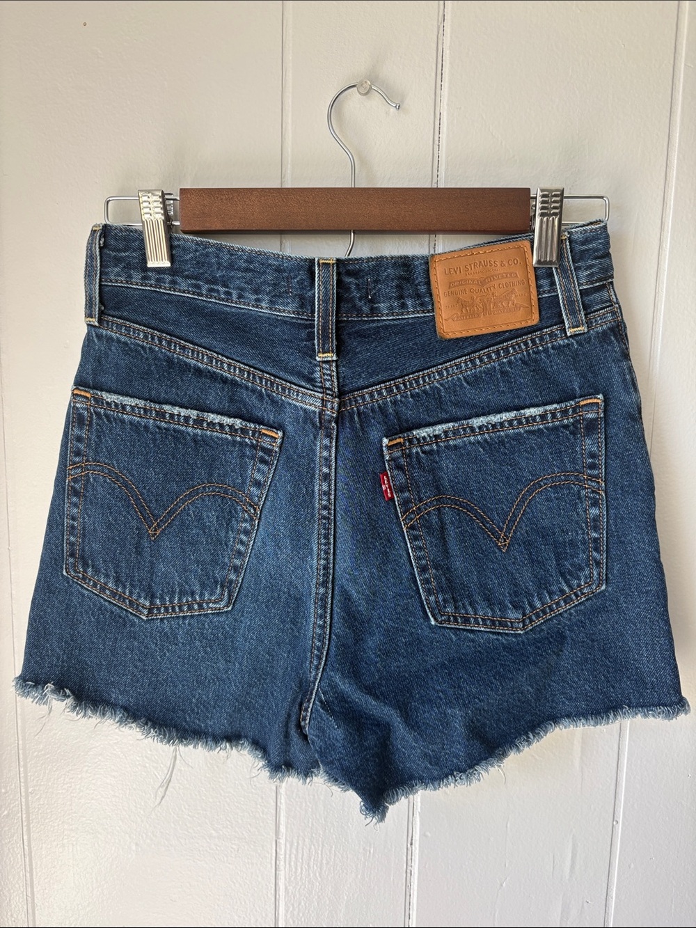 Levi's Premium Ribcage Denim Cutoff Jean Shorts